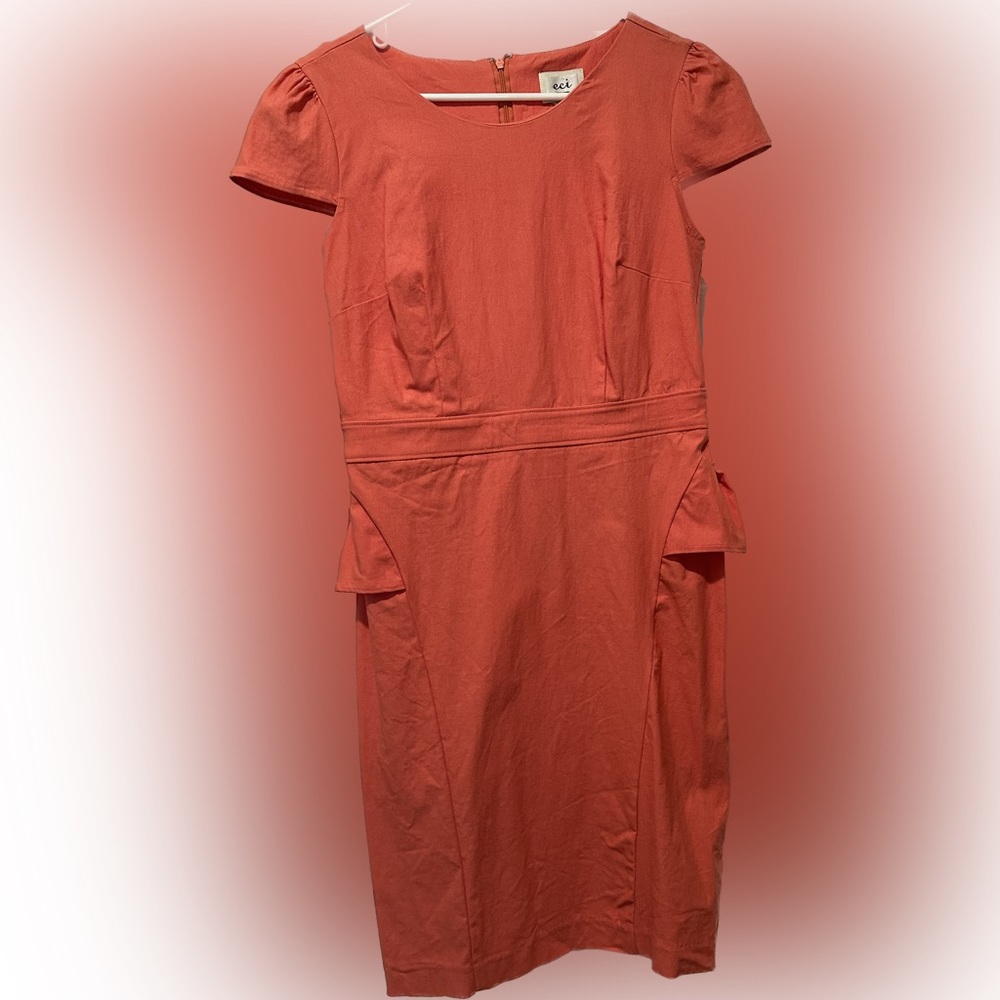 eco New York fitted salmon dress, size 8